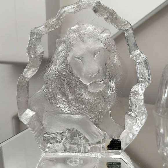 Lion Cat Sculpture by Mats Jonasson Sweden